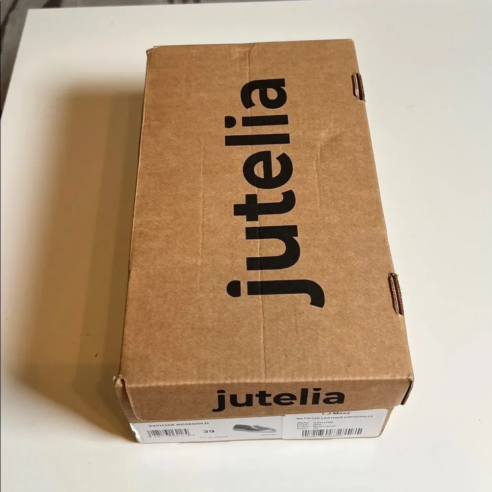 JUTELIA Women’s Made in Spain Espadrilles - Leather Rosegold
